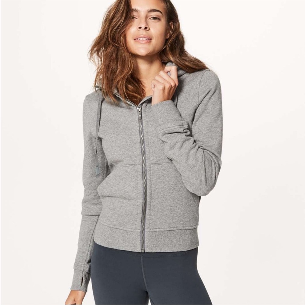 Lululemon Athletica Heather Gray Zip-Up Hoodie